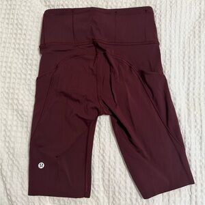 Lululemon Athletica Burgundy Bike Shorts